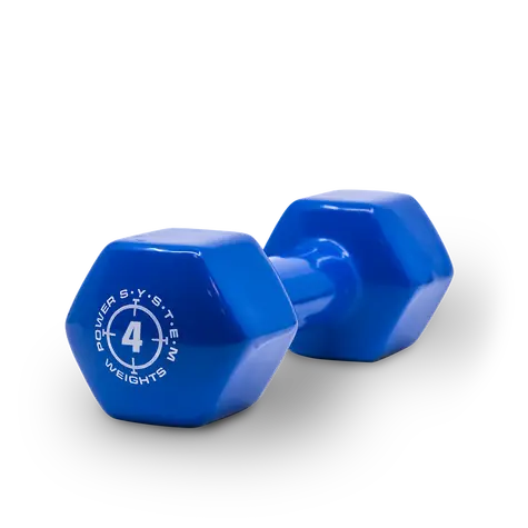 Power System Vinyl Dumbell 4 kg blue