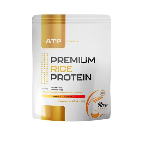 ATP Vitality Premium Rice Protein 1000 g jahoda vanilka