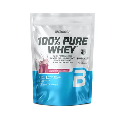 BioTech 100% Pure Whey raspberry cheesecake 400 g