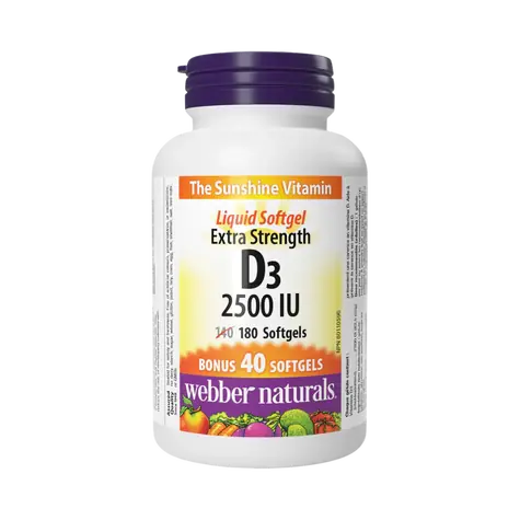 Webber Naturals D3 2500 UI 180 tbl