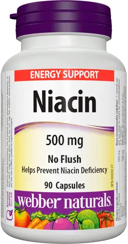 Webber Naturals Niacin 500 mg nealergický 90 kapslí