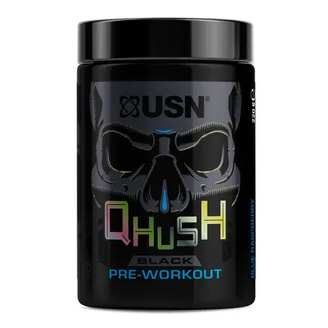 USN Qhush Black Pre - Workout 220 g blue raspberry
