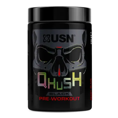 USN Qhush Black Pre - Workout 220 g berry blaze