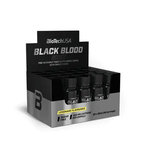 BioTech Black Blood Shot 20 x 60 ml lemonade