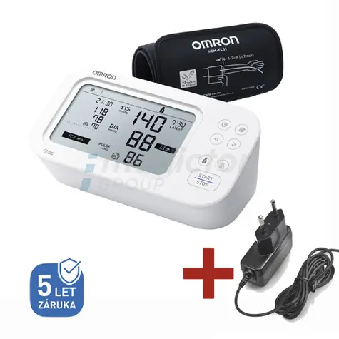 OMRON M6 Comfort AFib bílá / Digitální tonometr se síťovým zdrojem
