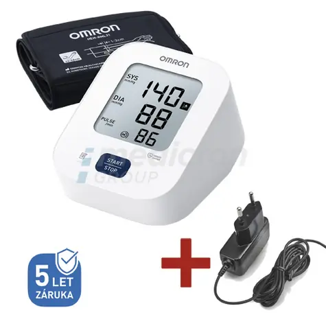 OMRON M2+AC bílá / Digitální tonometr se síťovým zdrojem