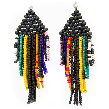 Náušnice Lapowinsa ethno ER / Multicolor / Skleněné perličky / Rokajl / Malá dárková krabička