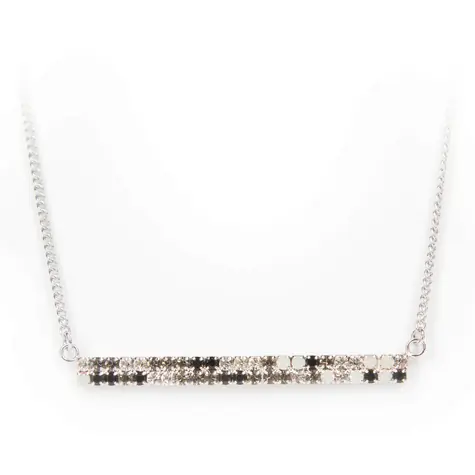 Náhrdelník Francisco N / Black diamond / Mosaz / Broušený crystal / Malá dárková krabička