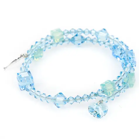 Náramek Aqua Spiralis / Aqua / Ocel / Swarovski krystalky / Střední dárková krabička