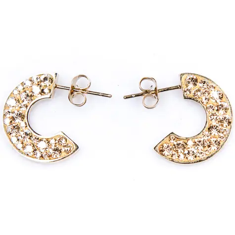 Náušnice Gold Luna / Golden Shadow / Ocel / Swarovski krystalky / Malá dárková krabička