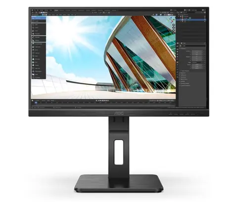 23.8" AOC 24P2Q černá / 1920 x 1080 / 16:9 / 250cd-m2 / 4ms / 1000:1 / HDMI+VGA+DP+DVI / 3.5mm jack / VESA / Repro