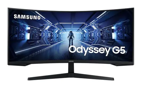 34" SAMSUNG Odyssey G55T černá / VA / 3440 x 1440 / 21:9 / 1ms / 2500:1 / 250cd / HDMI+DP 