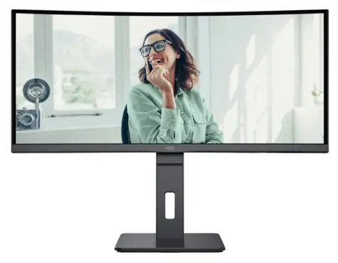 34" AOC CU34P3CV černá / VA / 3440 x 1440 / 21:9 / 4ms / 3000:1 / 300cd-m2 / HDMI + DP / VESA / repro
