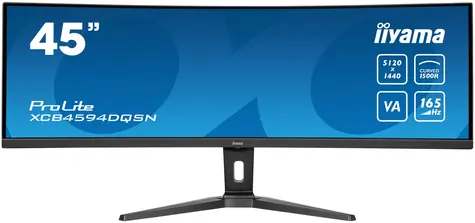 45" IIYAMA ProLite XCB4594DQSN-B1 černá / VA / 5120x1440 / 32:9 / 0.8ms / 3000:1 / 450cd / repro / HDMI / DP