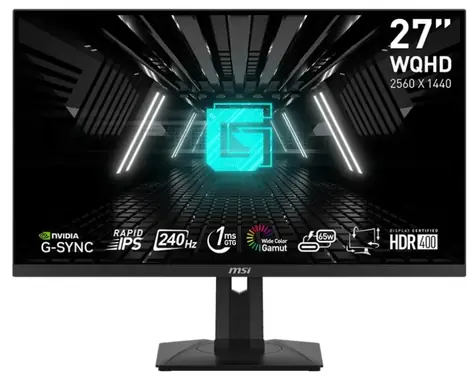 27" MSI G274QPX černá / 2560 x 1440 / IPS / 16:9 / 1ms / 1000:1 / 400cd-m2 / DP+HDMI+USB-C