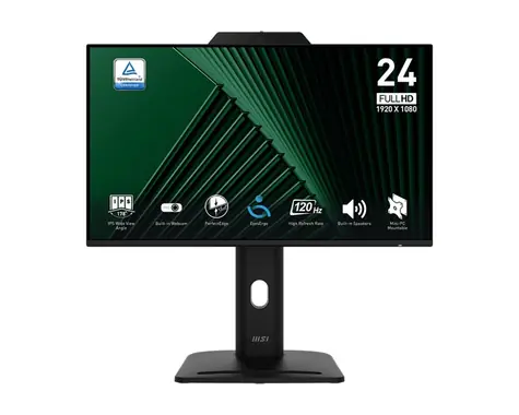 23.8" MSI Pro MP242 černá / IPS / 1920 x 1080 / 16:9 / 1ms / 1500:1 / 300cd-m2 / HDMI + DP + VGA / VESA / Pivot