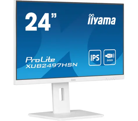 24" IIYAMA ProLite XUB2497HSN-W2 bílá / IPS / 1920x1080 / 16:9 / 1ms / 1300:1 / 300cd / HDMI / DP / USB-C / doprodej
