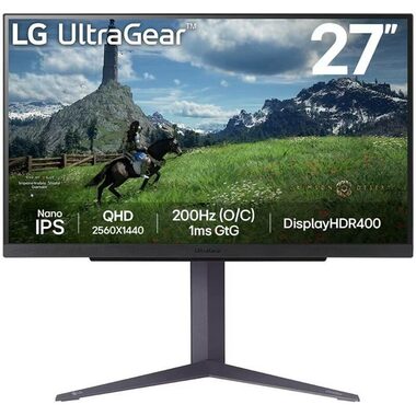 Rozbaleno - 27" LG UltraGear 27GS85Q-B černá / IPS / 2560 x 1440 / 16:9 / 1000:1 / 400dc-m2 / HDMI & DP / USB / VESA / rozbaleno