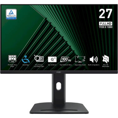 27" MSI PRO MP275PG černá / IPS / FHD / 16:9 / 4ms / 1000:1 / 300cd-m2 / HDMI+DP+VGA / VESA