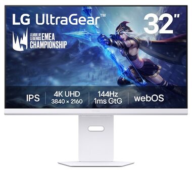 31.5" LG 32G810SA-W bílá / IPS / 3840x2160 / 16:9 / 1000:1 / 1ms / 400cd-m2 / HDMI / DP / VESA