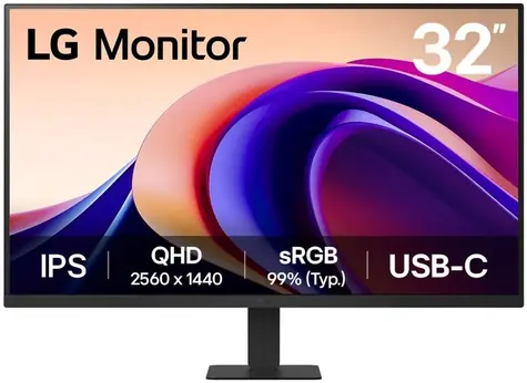 31.5" LG 32U631A-B černá / IPS / 2560x1440 / 16:9 / 1000:1 / 5ms / 250cdm / HDMI / VESA