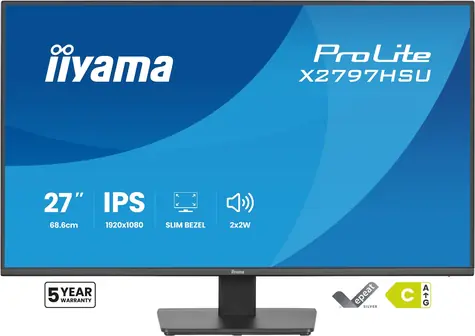 27" IIYAMA ProLite X2797HSU-B1 černá / LED / IPS / 1920 x 1080 / 16:9 / 4 ms / 1500:1 / 350cd-m2 / VESA