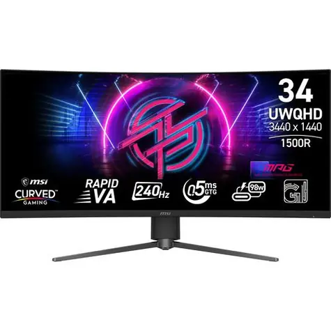 34" MSI MPG 346CQRF X24 černá / VA / 3440x1440 / 21:9 / 4000:1 / 400cd-m2 / DP + HDMI + USB-C / VESA