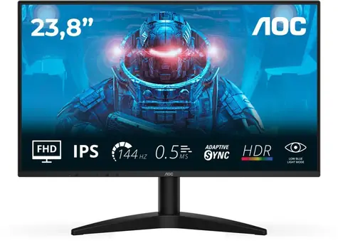 23.8" AOC 24B36X černá / IPS / 1920x1080 / 16:9 / 4ms / 1500:1 / 300cd-m2 / HDMI + DP / VESA