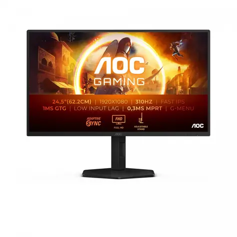 24.5" AOC Gaming 25G4SXU černá / IPS / 1920x1080 / 16:9 / 1ms / 1000:1 / 400cd-m2 / HDMI + DP / VESA