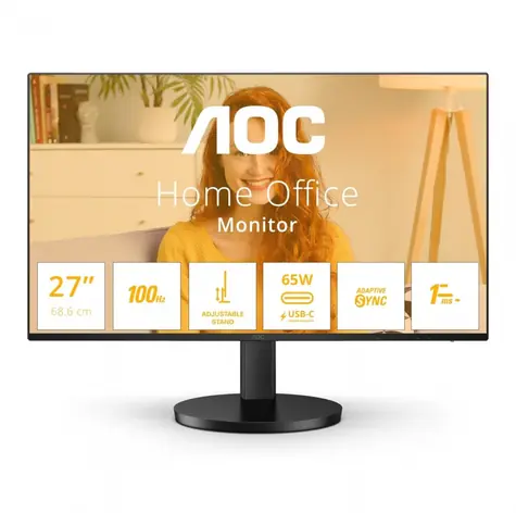 27" AOC Q27B3CF2 černá / IPS / 2560x1440 / 16:9 / 4ms / 1500:1 / 350cd-m2 / HDMI + USB-C / VESA