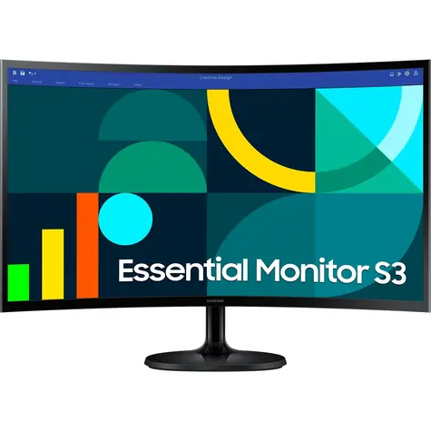 24" SAMSUNG Essential S3 S24D364GAU černá / VA / 1920x1080 / 16:9 / 4ms / 3000:1 / 250cd-m2 / HDMI + VGA / VESA