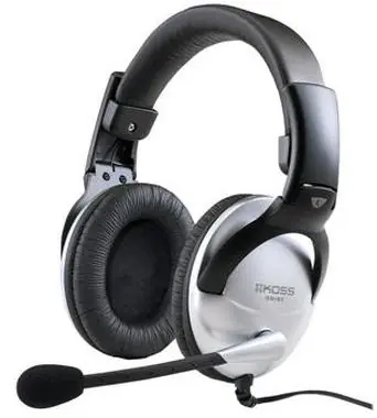 Koss SB45 / sluchátka přes uši / 3.5 mm jack/ 2,5m / mikrofon / stříbrno černá / bez kódu
