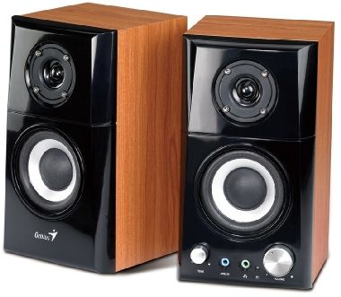 Genius SP-HF 500A / Repro / 2.0 / Černohnědé / Dřevěné