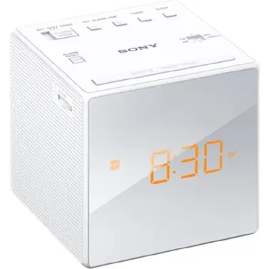 SONY radiobudík ICF-C1 / LCD displej / digitální FM, AM tuner / bílá