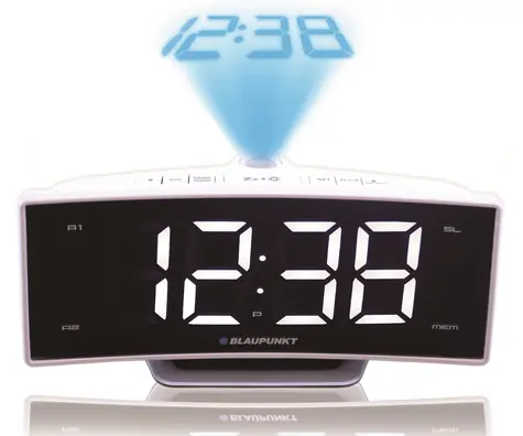 BLAUPUNKT CRP7WH / Rádiobudík / FM PLL / projekční / USB / bílý