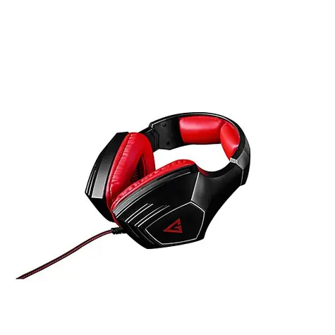 MODECOM VOLCANO Rage černo-červená / Herní sluchátka s mikrofon / 2x3.5 mm jack / LED podsvícením