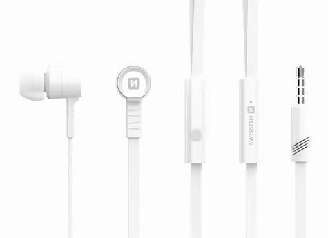 SWISSTEN Earbuds Rainbow YS-D2 bílá / Sluchátka do uší 