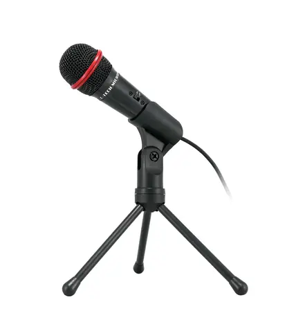 C-TECH MIC-01 / Stolní mikrofon / 3.5" stereo jack / 2.5m
