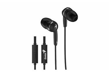 GENIUS sluchátka HS-M320 černá / s mikrofonem / 4pin 3.5mm jack