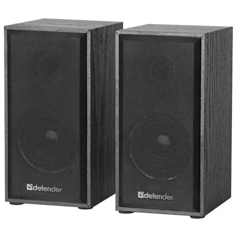 Defender SPK 240 reproduktory 2.0 / 2x 3W / regulace hlasitosti / USB+3.5mm / dřevěné / černá