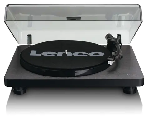Lenco L-30B černá / Gramofon / 33 & 45 RPM / USB-A / RCA / předzesilovač