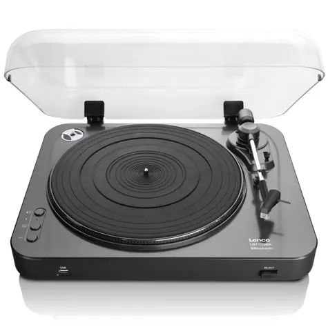 Lenco LBT-120 černá / Gramofon / 33 & 45 RPM / BT / USB / předzesilovač