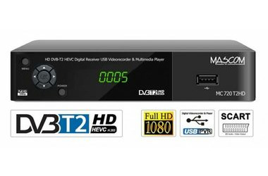 MASCOM MC720T2 / DVB-T2 přijímač / HD DVB-T2 / H.265 / HEVC