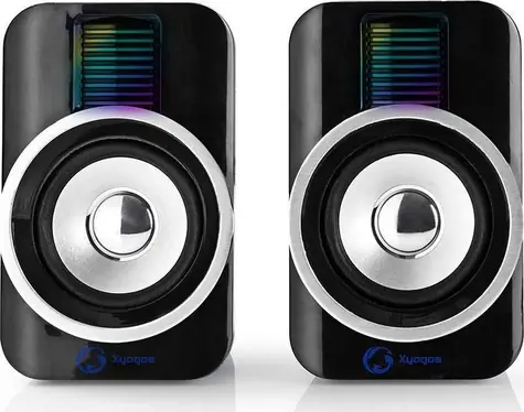 Nedis GSPR20020BK černá / Reproduktor / 2.0 / 30W (10W RMS) / 3.5 mm jack / 1.2 m