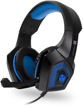 CONNECT IT BATTLE RNBW Ed. 2 modrá / Herní sluchátka s mikrofonem / 3.5mm jack / 2.2m