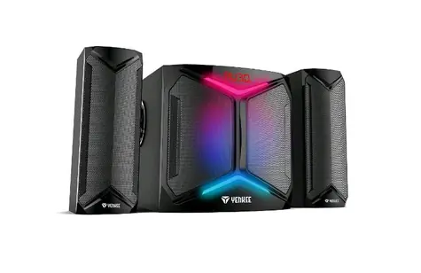 YENKEE YSP 2105 černá / reproduktory / 2.1 / Bluetooth / 3.5mm jack / RMS 50W / dálkové ovládání