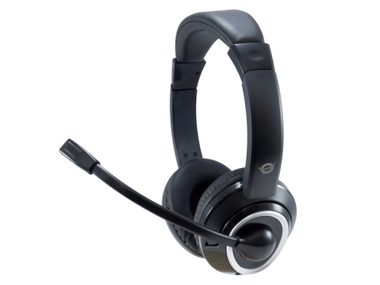 Conceptronic Polona USB Headset černá / drátový headset s ovládáním / mikrofon / 32 ohm / USB 2.0 / 2m