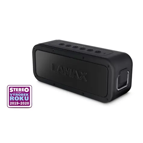 LAMAX Storm1 černá / Bluetooth reproduktor / 2x 20W / 6600mAh / BT 5.0 / IP67 / AUX / microSD / NFC