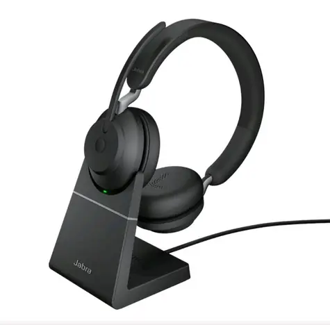 Jabra Evolve 2 65 / bezdrátová sluchátka s mikrofonem / USB / stojánek