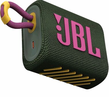 JBL GO 3 zelená / Přenosný reproduktor / Bluetooth / výdrž 5 hodin / IPX7